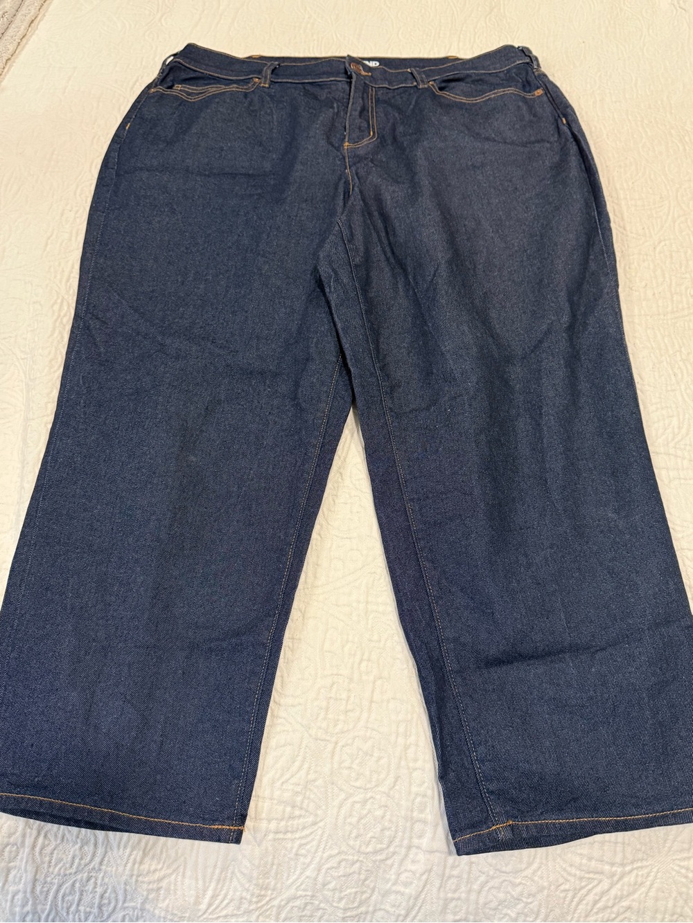 Lands End dark wash classic relax jeans 22W petite short